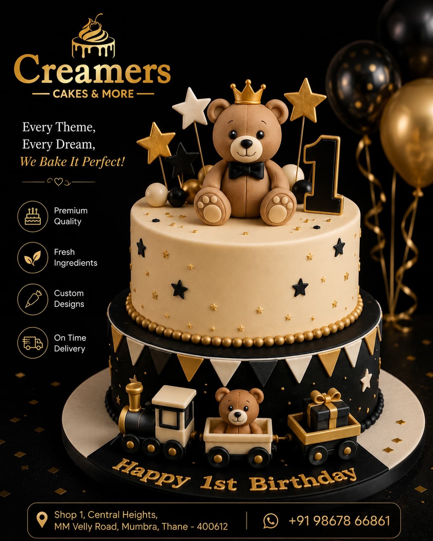Birthday celebration cake
